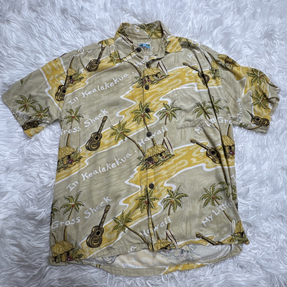VTG Kahala Ron Anderson‎ Hawaiian Camp Shirt Men's Medium Kealakekua Kona Rare!!